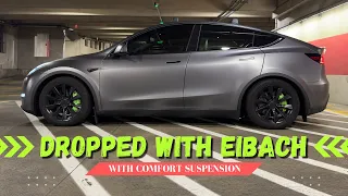 2023 Tesla Model Y Comfort Suspension DROPPED with Eibach