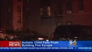 Child Falls From Fire Escape