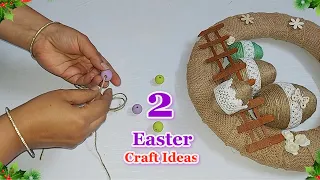 2 Easter Decoration idea with simple materials | DIY Easy Easter craft idea🐰37