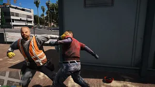 GTA 5 angry construction workers