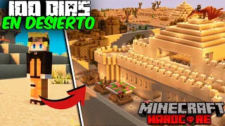 Sobreviví 100 Días en MINECRAFT HARDCORE pero en un DESIERTO INFINITO !!! con mods !!