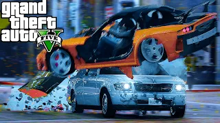 Grand Theft Auto 5 - F6 Ending Han RX-7 Crash