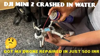 DJI mini 2 crash in seawater - How did I repair it | My drone flies more than 500m after the repair