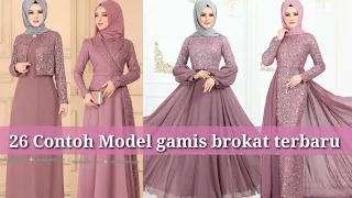 26 CONTOH GAMIS BROKAT TERBARU (dusty pink edition)