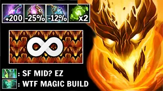 INSANE Magic Build Octarine + Spell Prism Pro SF Mid 2x Requiem Refresh Crazy Combo Gameplay Dota 2