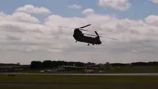 RAF Waddington Air Show - Friday - Chinook Helicopter Arrival and Validation / Display