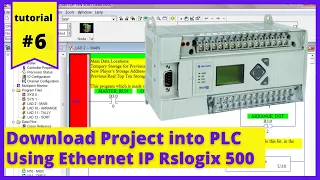 Lesson #6 || How to download program backup into a new Micrologix 1400 PLC using Ethernet IP