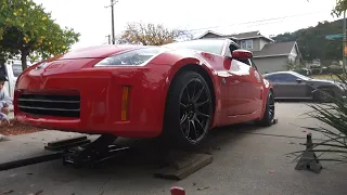 INSTALLING BC RACING COILOVERS ON MY 350Z!!