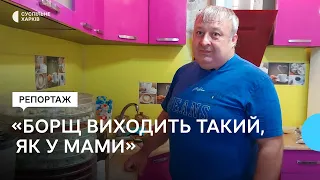 Борщ, як у мами: житель Лозової на Харківщині готує для ЗСУ