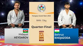 Ҳидаят ҲЕЙДАРОВ vs Беҳрӯз ХОҶАЗОДА, -73kg, Quarter-Final, Hungary Grand Slam 2022