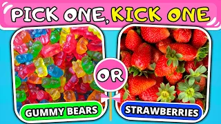 Pick One, Kick One - Healthy VS Unhealthy Food! 🍩🍓