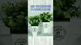 🔥 Dollar Tree DIY Farmhouse Planters & FREE Printables! #dollartreediy #shesocraftdee #shorts