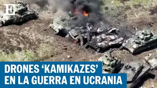 GUERRA UCRANIA: Así destruyen los Drones rusos varios tanques de combate | EL PAÍS