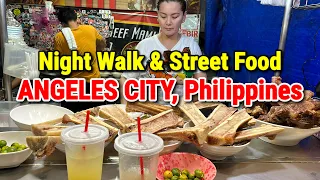 Angeles City, Philippines - STREET FOOD & Night Walking Tour in Downtown Angeles 2023