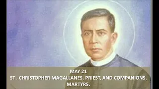 SAINT OF THE DAY MAY 21: Christopher Magallanes, Priest and Martyr and Companions, Martyrs