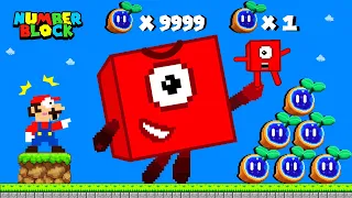 Super Man Bros. but every Seed makes Numberblocks Power-Ups mix level up | Game Animation