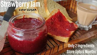 Strawberry Jam with 2 Ingredients | Jam that lasts 6 months | Fresh Strawberry Jam | Low Sugar | FSF