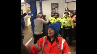Millwall Fan Getting Attacked By Birmingham Fans