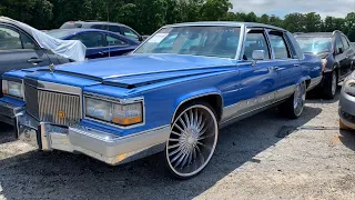 I FOUND THE CHEAPEST FULLY CUSTOMIZED 1990 CADILLAC BROUGHAM ON 24'S AT THE INSURANCE AUCTION!