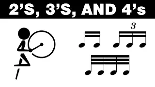 HOW TO PLAY 2'S, 3'S, & 4'S - BASS DRUM VIDEO LESSON