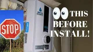 EcoSmart tankless water heater install the RIGHT WAY Eco smart