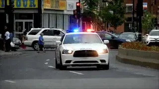 MONTREAL SPVM POLICE RESPONDING CODE 3 ON JEAN-TALON STREET - 06-28-18