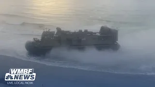 Navy vessel comes ashore in South Carolina