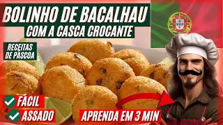 Como fazer BOLINHO DE BACALHAU Assado: A MELHOR Receita de BOLINHO DE BACALHAU passo a passo