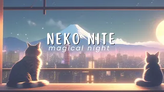 Neko Nite: Full Moon Serenade in Japan | Cozy Cat-Inspired LoFi Beats for a Magical Night