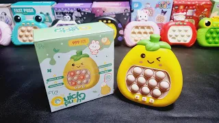 Hello Kitty Toys | 3 Minutes Satisfying with Unboxing Pear Push Pop It Game Console Fidget Toy ASMR