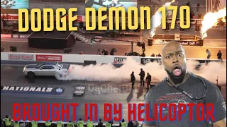 HELICOPTER Delivery of the Last Call Dodge Demon 170!