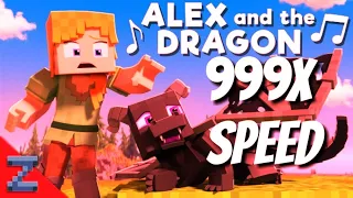 [999X SPEED] Alex and the dragon (Minecraft animation music video) "Fly away" ThefatRat