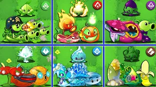 6 Team Plants FIRE x PEA x POISON x ELEC x ICE x PULT Battlez - Who Will Win? - PVZ 2