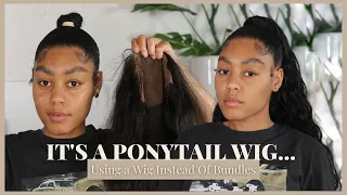 Let Me Show You How To Do a Ponytail Using A Wig | Sleek Ponytail Tutorial