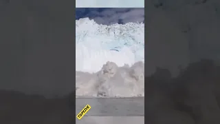 Large Iceberg Breaking Near Ilulissat 😱 #shorts