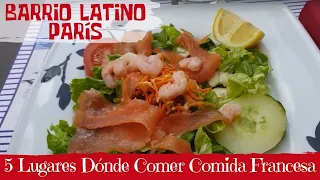 5 Lugares Dónde Comer Comida Francesa en el Barrio Latino París