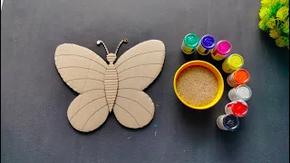 Unique Butterfly wall hanging craft using sand || Home decoration ideas