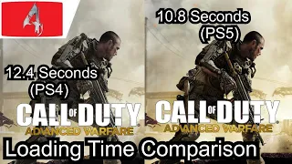 Call of Duty Advanced Warfare PS4 vs PS5 Backwards Compatible load time Comparisons