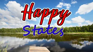 Top 10 Happiest States in America.