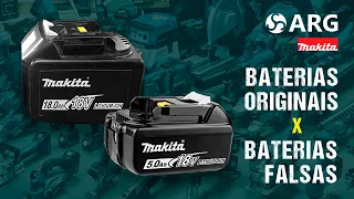 Baterias Originais x Baterias Fake Makita