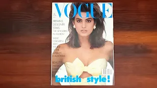 1987 February ASMR Magzine Flip Through: British Vogue w Cindy Crawford