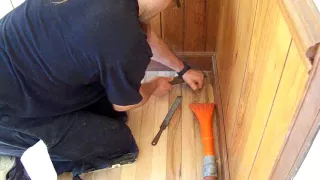 Hand Scraping Hardwood Floor Corners