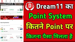 Dream11 point system | Dream 11 me kitne point par kitna paisa milta hai |dream11 points kaise dekhe
