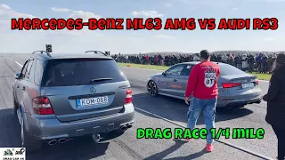 Mercedes-Benz ML63 AMG vs Audi RS3 drag race 1/4 mile 🚦🚗 - 4K UHD