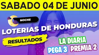 Sorteo 9PM Loto Honduras, La Diaria, Pega 3, Premia 2, Sábado 4 de Junio del 2022 | Ganador 😱🤑💰💵