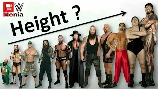 Height camparison of male WWE superstars 2018, #Raw most highest wrestler 💪💪💪in the world🌍