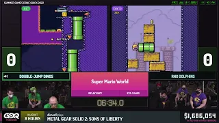 SGDQ 2022 Super Mario World Relay Race -- Barbarian, juzcook, CarlSagan42, shovda, Shoujo, ThirdWall