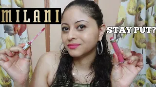 NEW MILANI STAY PUT LIQUID LIP LONGWEAR LIPSTICK / REVIEW/ Trina Beauty