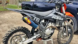 2019 KTM250SXF FMF Factory 4.1 Full Exhaust Sound Test