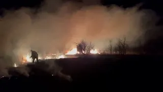 Рядом с селом Волгоградской области потушили ночной пожар